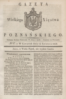 Gazeta Wielkiego Xięstwa Poznańskiego. 1838, № 87 (12 kwietnia)