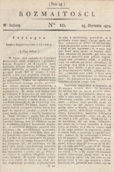 Rozmaitości : oddział literacki Gazety Lwowskiej. 1819, nr 10