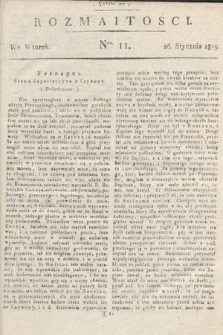 Rozmaitości : oddział literacki Gazety Lwowskiej. 1819, nr 11
