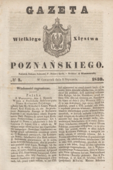 Gazeta Wielkiego Xięstwa Poznańskiego. 1840, № 7 (9 stycznia)