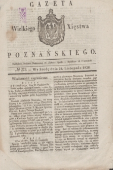 Gazeta Wielkiego Xięstwa Poznańskiego. 1838, № 273 (21 listopada)