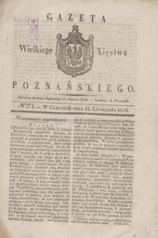 Gazeta Wielkiego Xięstwa Poznańskiego. 1838, № 274 (22 listopada)