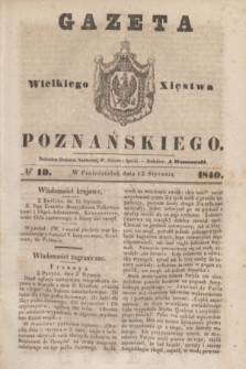Gazeta Wielkiego Xięstwa Poznańskiego. 1840, № 10 (13 stycznia)