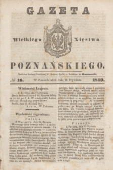 Gazeta Wielkiego Xięstwa Poznańskiego. 1840, № 16 (20 stycznia)