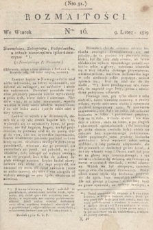 Rozmaitości : oddział literacki Gazety Lwowskiej. 1819, nr 16