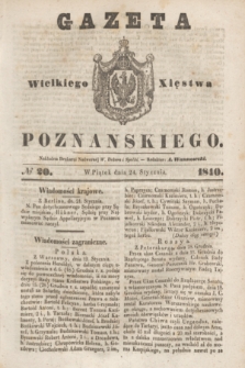 Gazeta Wielkiego Xięstwa Poznańskiego. 1840, № 20 (24 stycznia)