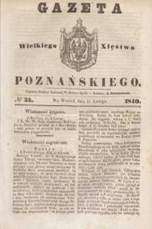Gazeta Wielkiego Xięstwa Poznańskiego. 1840, № 35 (11 lutego)