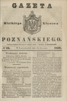 Gazeta Wielkiego Xięstwa Poznańskiego. 1839, № 23 (28 stycznia)