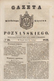 Gazeta Wielkiego Xięstwa Poznańskiego. 1840, № 38 (14 lutego)
