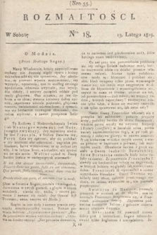 Rozmaitości : oddział literacki Gazety Lwowskiej. 1819, nr 18