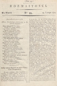 Rozmaitości : oddział literacki Gazety Lwowskiej. 1819, nr 22