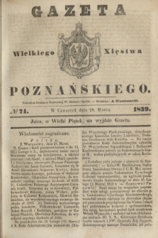 Gazeta Wielkiego Xięstwa Poznańskiego. 1839, № 74 (28 marca)