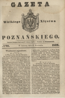Gazeta Wielkiego Xięstwa Poznańskiego. 1839, № 97 (27 kwietnia)
