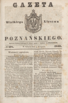 Gazeta Wielkiego Xięstwa Poznańskiego. 1840, № 178 (1 sierpnia)