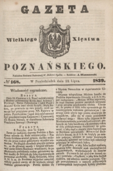 Gazeta Wielkiego Xięstwa Poznańskiego. 1839, № 168 (22 lipca)
