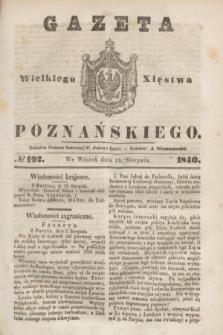 Gazeta Wielkiego Xięstwa Poznańskiego. 1840, № 192 (18 sierpnia)