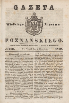 Gazeta Wielkiego Xięstwa Poznańskiego. 1840, № 210 (8 września)
