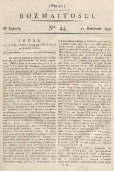 Rozmaitości : oddział literacki Gazety Lwowskiej. 1819, nr 44