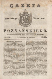 Gazeta Wielkiego Xięstwa Poznańskiego. 1840, № 212 (10 września)