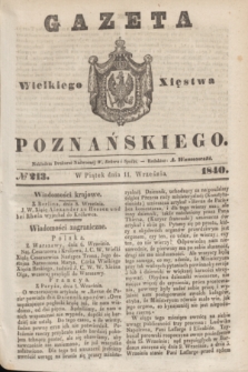 Gazeta Wielkiego Xięstwa Poznańskiego. 1840, № 213 (11 września)