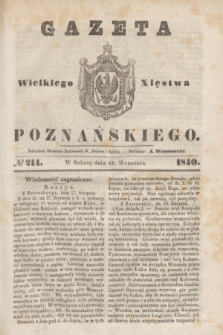 Gazeta Wielkiego Xięstwa Poznańskiego. 1840, № 214 (12 września)