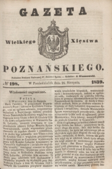 Gazeta Wielkiego Xięstwa Poznańskiego. 1839, № 198 (26 sierpnia)