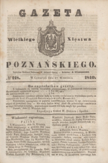 Gazeta Wielkiego Xięstwa Poznańskiego. 1840, № 218 (17 września)