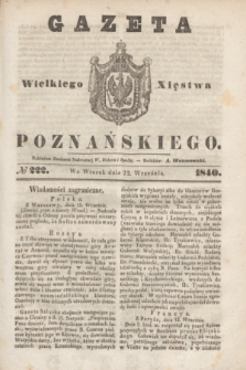 Gazeta Wielkiego Xięstwa Poznańskiego. 1840, № 222 (22 września)
