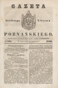 Gazeta Wielkiego Xięstwa Poznańskiego. 1840, № 225 (25 września)