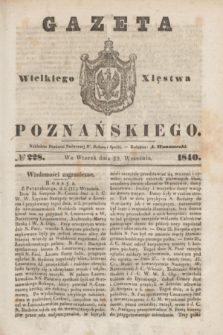 Gazeta Wielkiego Xięstwa Poznańskiego. 1840, № 228 (29 września)