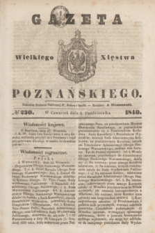 Gazeta Wielkiego Xięstwa Poznańskiego. 1840, № 230 (1 października)