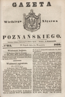 Gazeta Wielkiego Xięstwa Poznańskiego. 1839, № 214 (13 września)