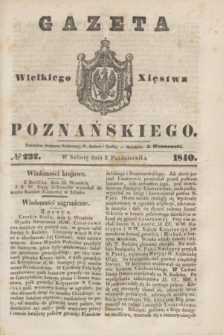 Gazeta Wielkiego Xięstwa Poznańskiego. 1840, № 232 (3 października)