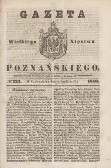 Gazeta Wielkiego Xięstwa Poznańskiego. 1840, № 233 (5 października)