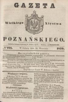 Gazeta Wielkiego Xięstwa Poznańskiego. 1839, № 221 (21 września)