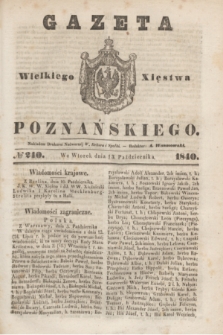 Gazeta Wielkiego Xięstwa Poznańskiego. 1840, № 240 (13 października)
