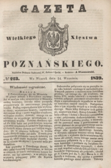 Gazeta Wielkiego Xięstwa Poznańskiego. 1839, № 223 (24 września)