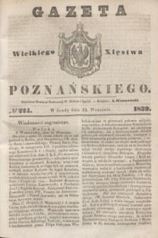 Gazeta Wielkiego Xięstwa Poznańskiego. 1839, № 224 (25 września)
