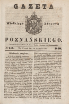 Gazeta Wielkiego Xięstwa Poznańskiego. 1840, № 246 (20 października)