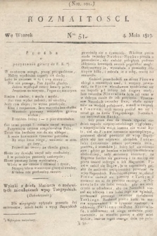 Rozmaitości : oddział literacki Gazety Lwowskiej. 1819, nr 51