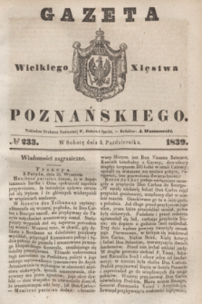Gazeta Wielkiego Xięstwa Poznańskiego. 1839, № 233 (5 października)