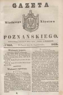 Gazeta Wielkiego Xięstwa Poznańskiego. 1839, № 250 (25 października)