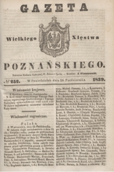 Gazeta Wielkiego Xięstwa Poznańskiego. 1839, № 252 (28 października)