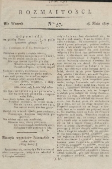 Rozmaitości : oddział literacki Gazety Lwowskiej. 1819, nr 57