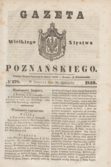 Gazeta Wielkiego Xięstwa Poznańskiego. 1840, № 278 (26 listopada)