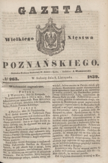 Gazeta Wielkiego Xięstwa Poznańskiego. 1839, № 263 (9 listopada)