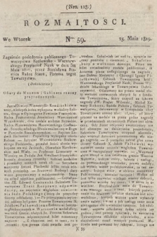 Rozmaitości : oddział literacki Gazety Lwowskiej. 1819, nr 59