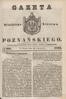 Gazeta Wielkiego Xięstwa Poznańskiego. 1839, № 272 (20 listopada)