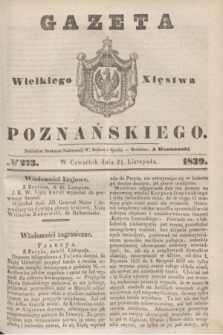 Gazeta Wielkiego Xięstwa Poznańskiego. 1839, № 273 (21 listopada)