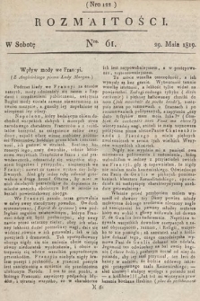 Rozmaitości : oddział literacki Gazety Lwowskiej. 1819, nr 61